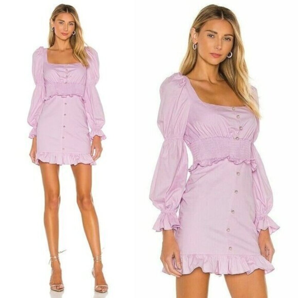 MAJORELLE Lomita Mini Dress in Bubblegum Pink